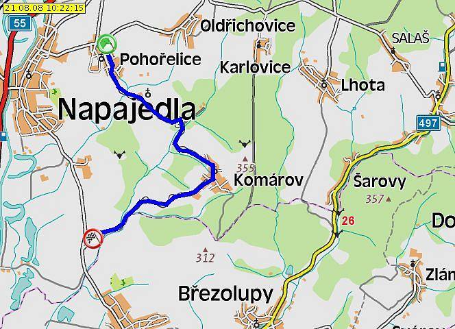 10. a 13. RZ ­ Komárov (8,51 km), neděle 9.18 a 12.37