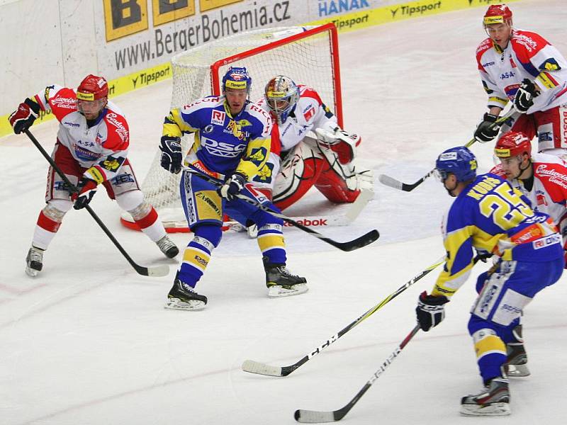 Extraligoví hokejisté Zlína se střetli v rámci 38. kola nejvyšší soutěže s Českými Budějovicemi.