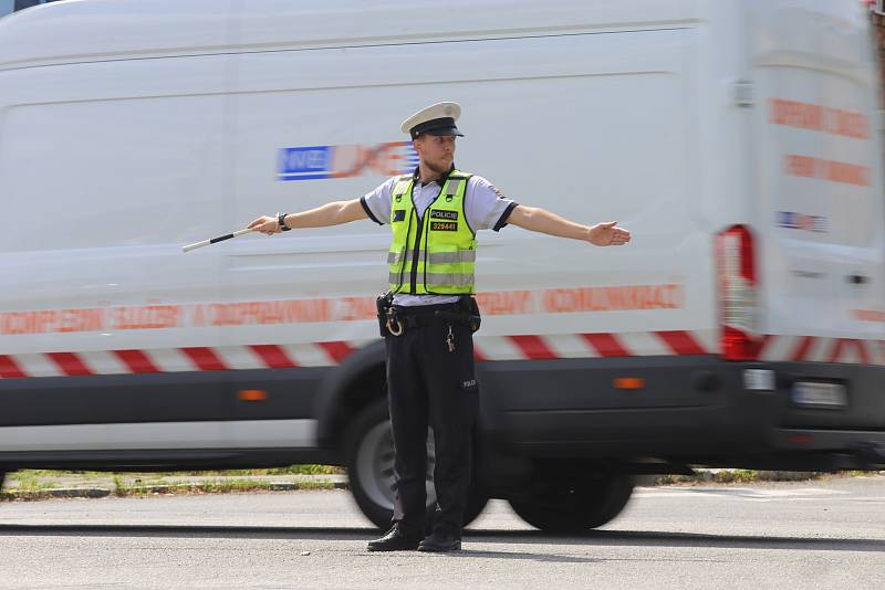 Krajské kolo soutěže dopravních policistů v řízení silničního provozu ve Zlíně .