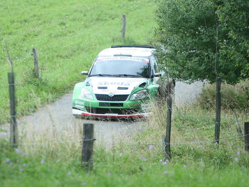 Účastníci 40. ročníku Barum Czech Rally Zlín v sobotu absolvovali osm rychlostních zkoušek v rámci 1. etapy, po které je pořád ve vedení Jan Kopecký.