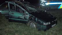 Mezi obcí Hvozdná a Veselá došlo k havárii osobního auta zn. Seat Toledo.