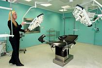 Nové operační sály v nemocnici Atlas ve Zlíně.  Zelený aseptický operační sál.