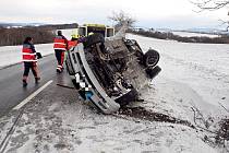Nehoda osobního auta u obce Doubravy, 11, 3. 2023