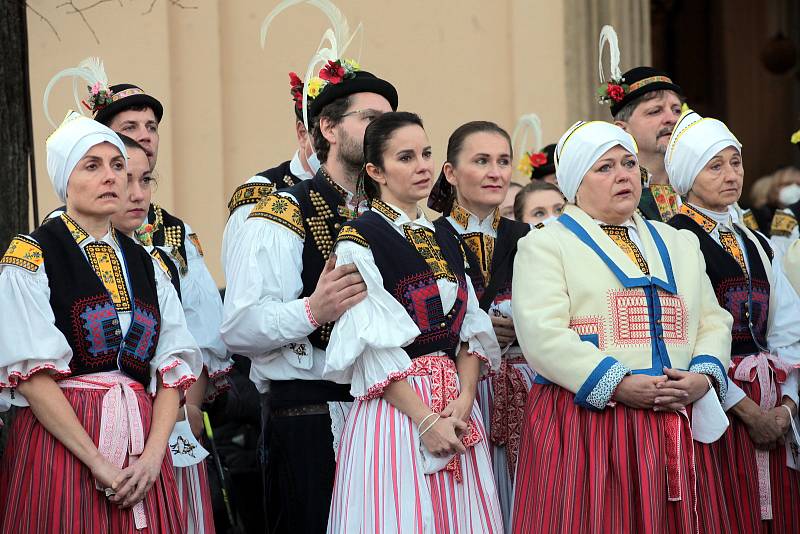 Pohřeb Lubomíra  Málka v kostele Neposkvrněného početí Panny Marie v Uherském Brodě, 6. 11. 2021