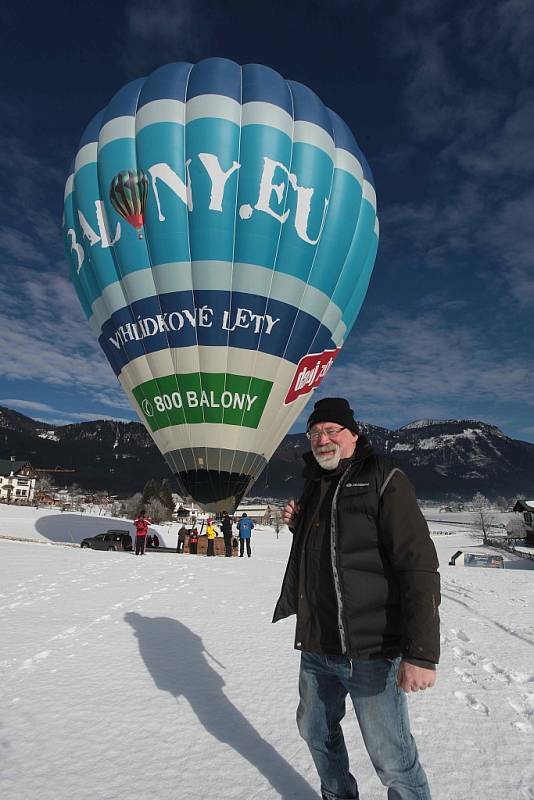 6. Hanneshof Balloon Trophy Filzmoos 2015  Mezinárodní setkání balonářů v v Alpách v Rakousku- Na snímku spokojený pasažér z Plzně Jiří Šimek.