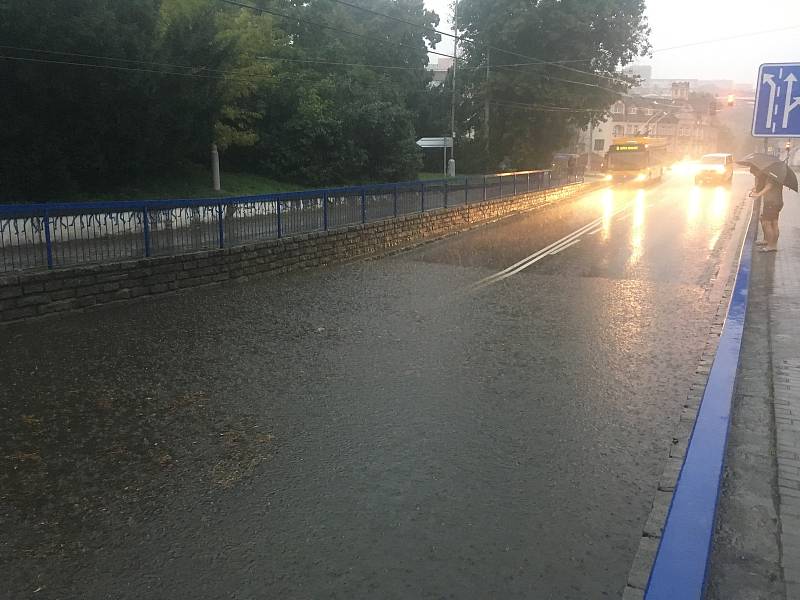 Přívalový déšť ve Zlíně, 26.8.2019