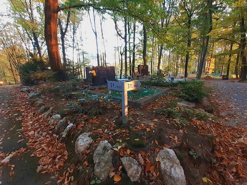 Na hřbitovech se připravují na Dušičky Lesní hřbitov Zlín.