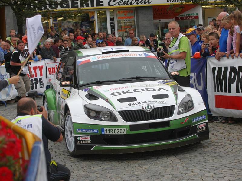 Start 42. Barum rally na náměstí Míru ve Zlíně  