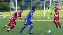 Fotbalisté Slavičína (v modrých dresech) ve středu v rámci 1. kola Mol Cupu vyzvali Frýdek Místek.