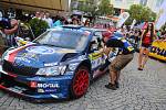 Barum Czech Rally Zlín 2017 start na náměstí Míru ve Zlíně