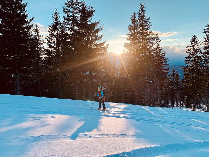 David Jílek Everesting na skialpech v Koutech nad Desnou 2021