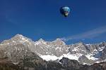 5. Ballon Trophy Filzmoos 2014 - Setkání balonářů v v Alpách v Rakousku - Náš balón na horou Hoher Dachstein