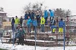 Zimní liga v malé kopané ve Fryštáku, zápas Poskládaní - Benfika 4:2, který se hrál v sobotu 9. ledna 2016.   