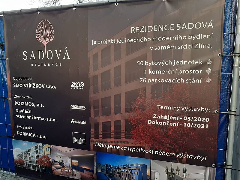 Výstavba Residence Sadová.