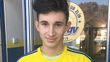 16letý kapitán fotbalistů FC Fastav Zlín U17 David Tkáč, student Střední průmyslové školy ve Zlíně.
