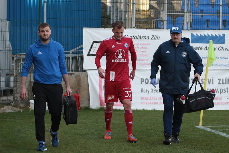 Fastav Zlín (ve žlutém) proti Sigmě Olomouc