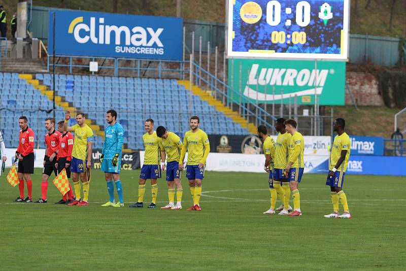 Fotbalisté Zlína (žluté dresy) ve 14. kole VORTUNA:LIGY přivítali neoblíbený Jablonec.