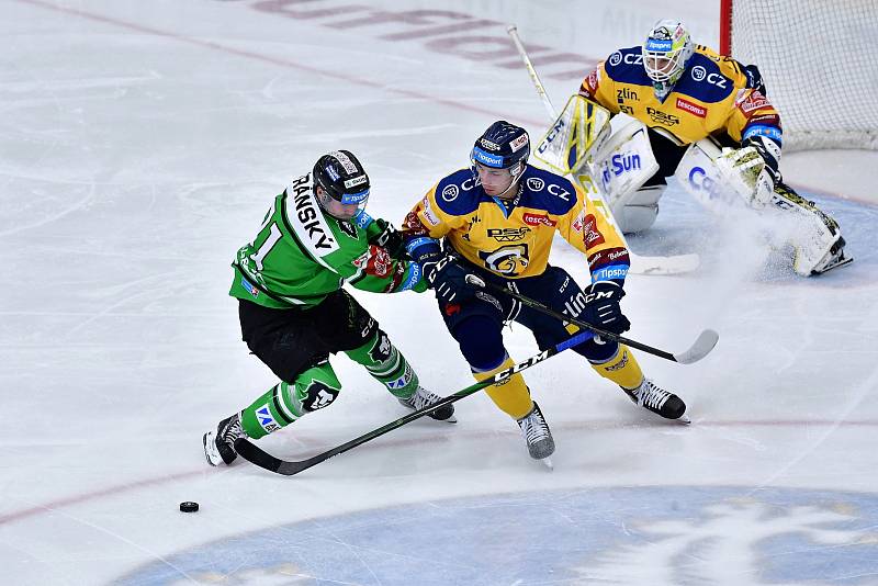 Dohrávka 6. kola hokejové extraligy mezi Mladou Boleslaví a Zlínem. Jan Pavlíček