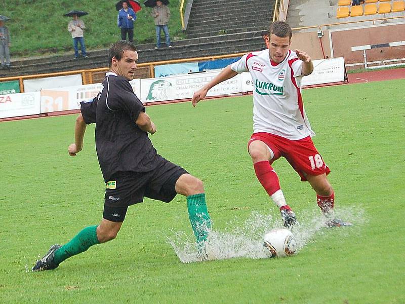 Utkání druhého kola druhé fotbalové ligy FK Baník Sokolov – FC Tescoma Zlín 2:3.