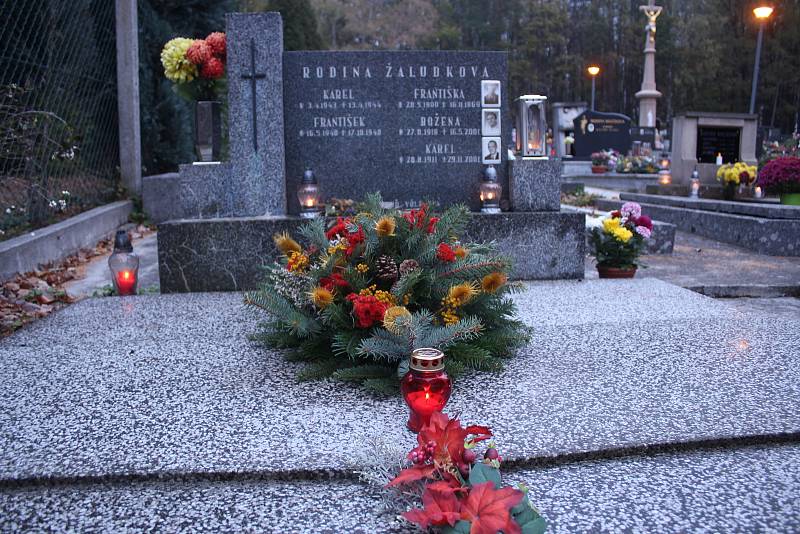 Hřbitov ve Zlíně-Jaroslavicích 2. listopadu 2019