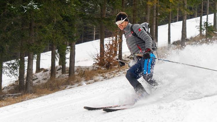 David Jílek Everesting na skialpech v Koutech nad Desnou 2021