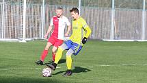 Fotbalisté Zlína (žluté dresy) v sobotním přípravném zápase zdolali třetiligovou Hanáckou Slavii Kroměříž 2:0.