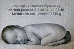 David Rybenský, 9. 7. 2013, 50 cm, 3340 g, Zlín.