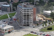 Rekonstrukce obchodního domu PRIOR ve Zlíně. Srpen 2017