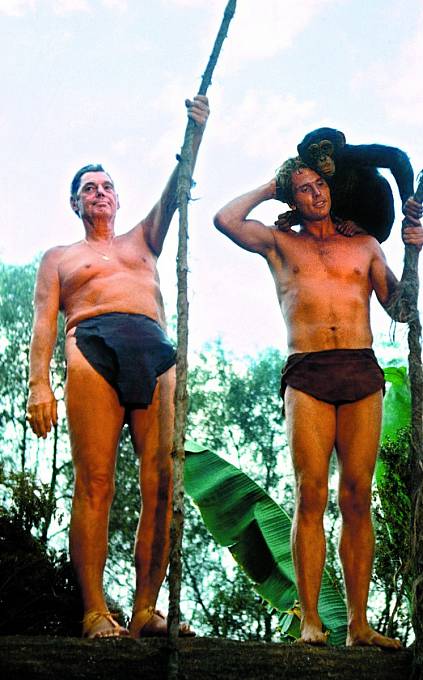 V roce 1967 vznikl nový seriál Tarzan s Ronem Elym (vpravo). Johnny s ním pózoval pro reklamní účely. 