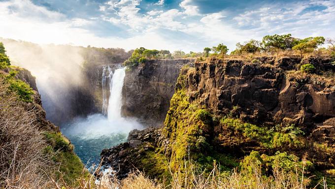 Zambie/Zimbabwe: Milionové vodopády