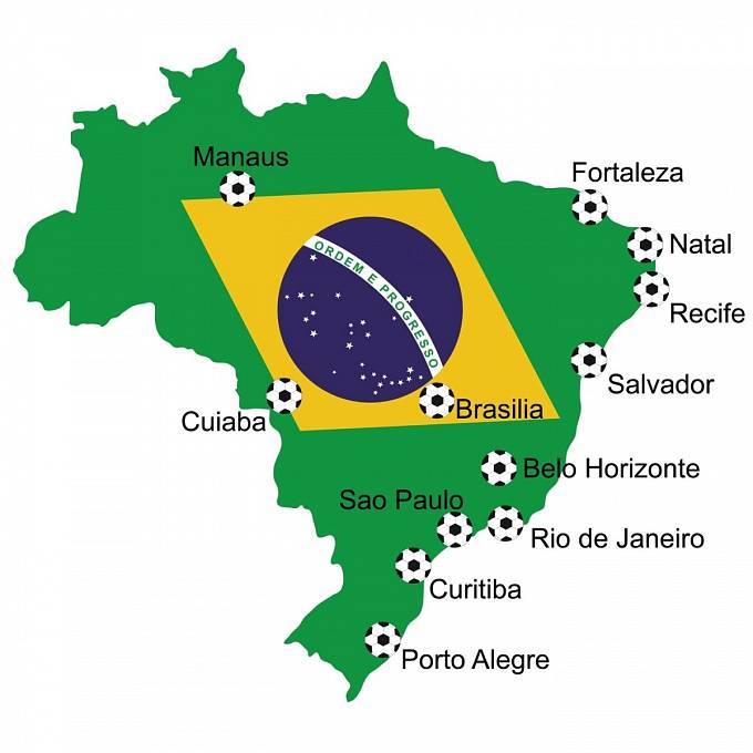 Mapa fotbalového MS