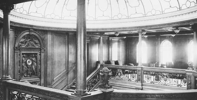 Takhle vypadal interiér Titanicu.
