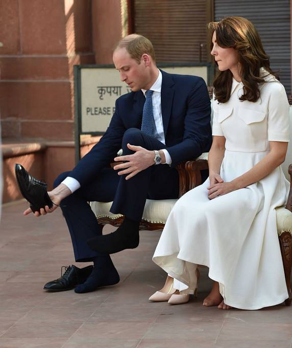 Kate s Williamem při návštěvě Indie