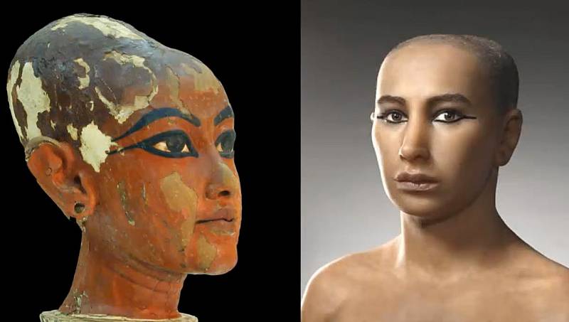 Tutanchamon zemřel ve věku cca 18 let. Vypadal takto.