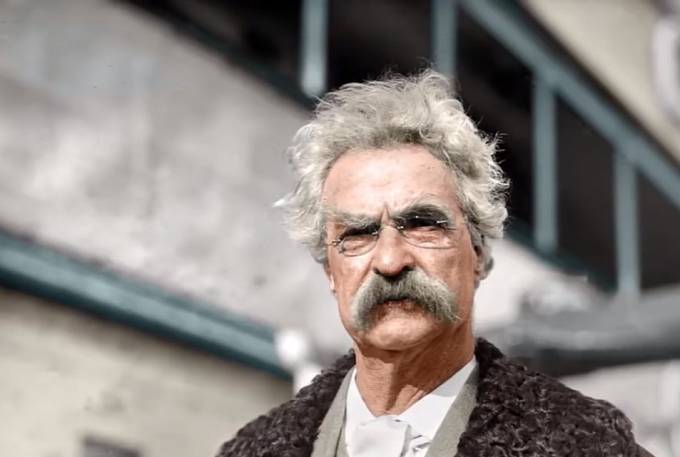 Mark Twain v roce 1909.