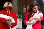 Média velmi často porovnávají princeznu Dianu s manželkou jejího syna Williama, Kate Middletonou. Předmětem srovnávání je nejen jejich chování, vztah k potomkům, ale i styl. 