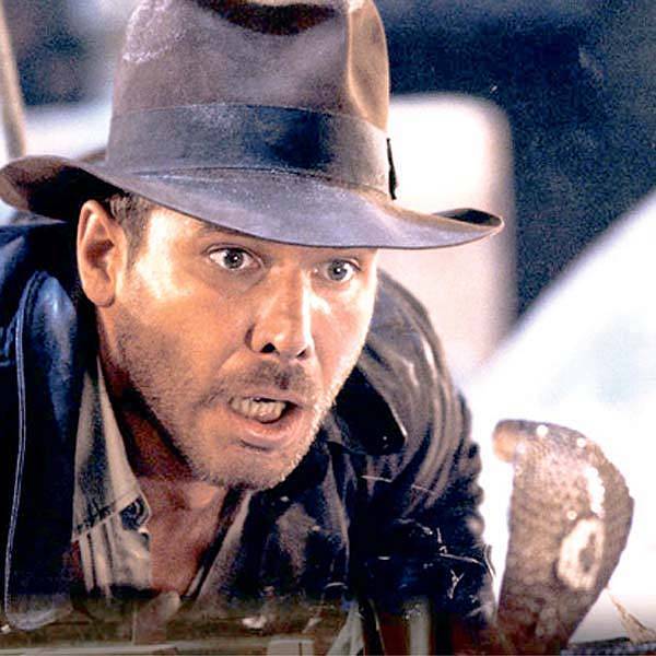 Indiana Jones má fobii z hadů.