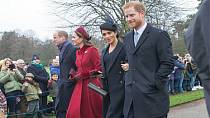 Kate Middleton, Princ William a Harry a Meghan.