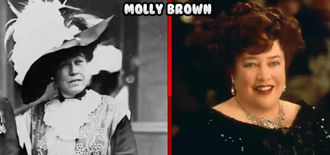 Cestující Molly Brownová a její televizní představitelka. 