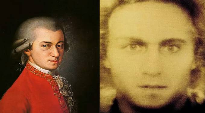 Wolfgang Amadeus Mozarta jeho reálná podoba.