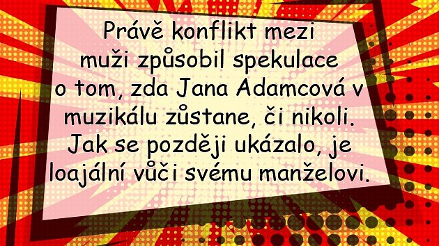 Jana Adamcová vstoupila do konfliktu mezi Jiřím Adamcem a Danielem Hůlkou.