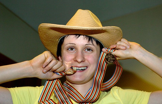 Martina Sáblíková a její radost z olympijského zlata