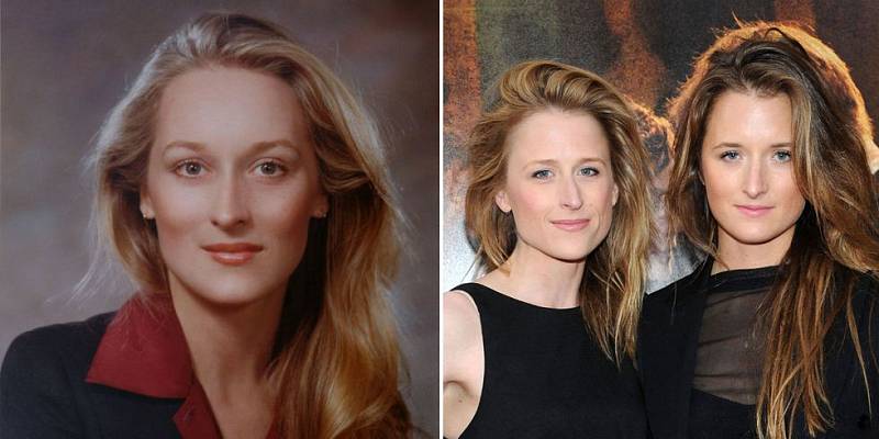 Meryl Streep za mlada a dcery Mamie a Grace Gummer