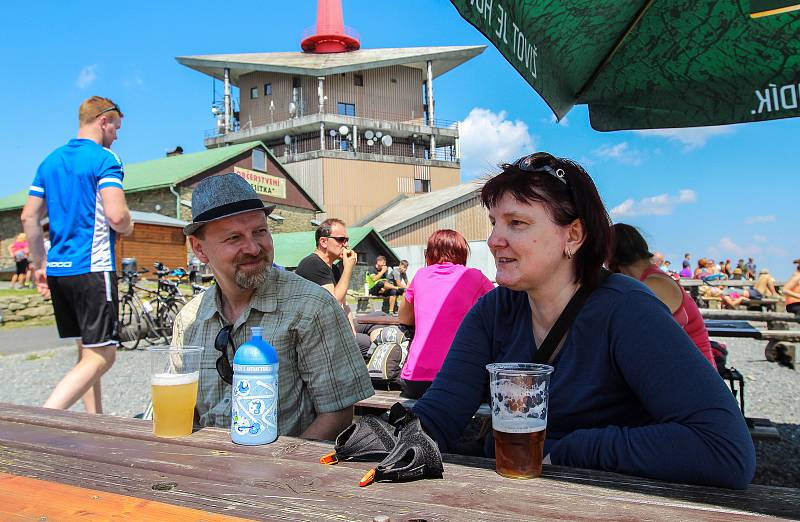 Lysá hora, červenec 2018. Výstup na vrchol Beskyd absolvuje každoročně statisíce turistů.