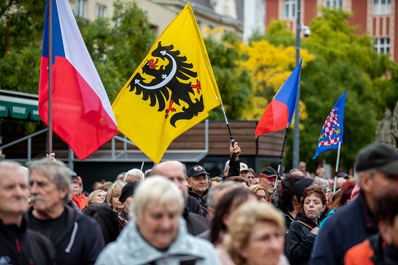 Demonstrace proti vládě na Masarykově náměstí, 28.září 2022, Ostrava.