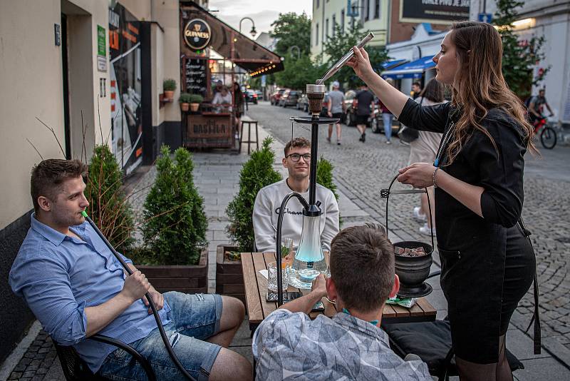 Stodolní ulice v Ostravě, 11. června 2021. marvin's hookah lounge Ostrava.