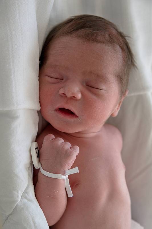 Alexandr Bongilaj  z Karviné, narozen 11. července 2021 v Karviné, míra 48 cm, váha 2810 g. Foto: Marek Běhan