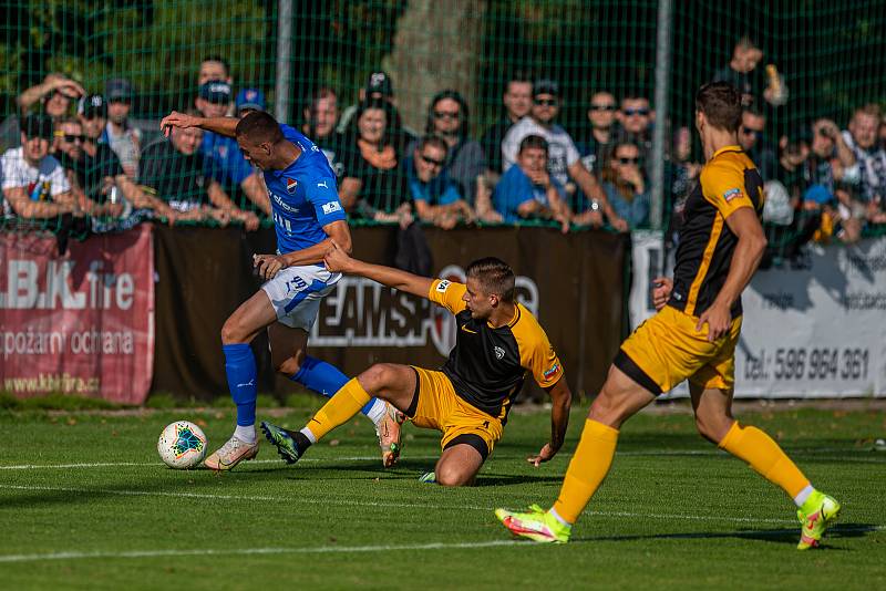 Utkání 2. kola MOL Cup: FC Hlučín - Baník Ostrava 0:1 po prodloužení, 25. srpna 2021 v Hlučíně.