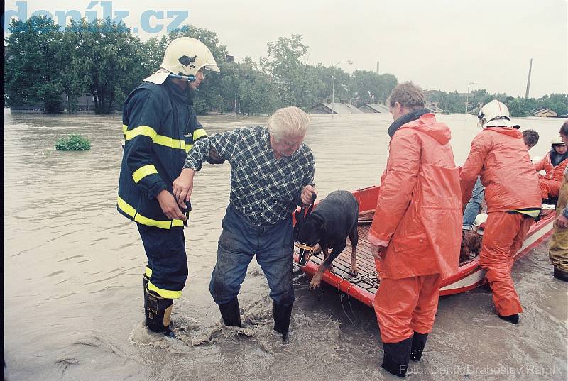 Povodně, 8-9. července 1997, Ostrava-Hrušov.