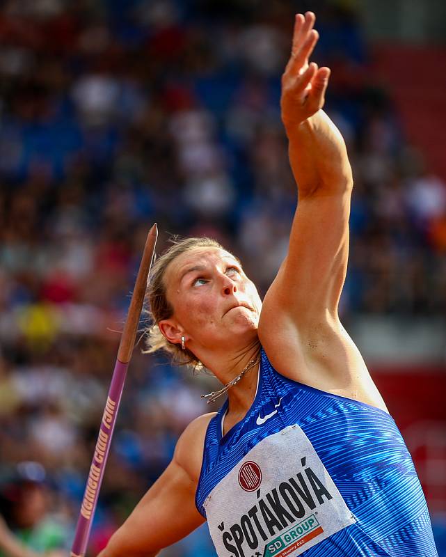 Atletický mítink IAAF World Challenge Zlatá tretra v Ostravě 20. června 2019. Na snímku Barbora Špotáková z (CZE).